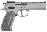 SAR USA K12STSPX K12 Sport X 9mm Luger 17+1 4.70" Stainless Target Crown Barrel, Matte Stainless Steel Ported/Serrated Slide, Matte Stainless Steel Frame w/Beavertail, Gray Polymer Grip, Right Hand