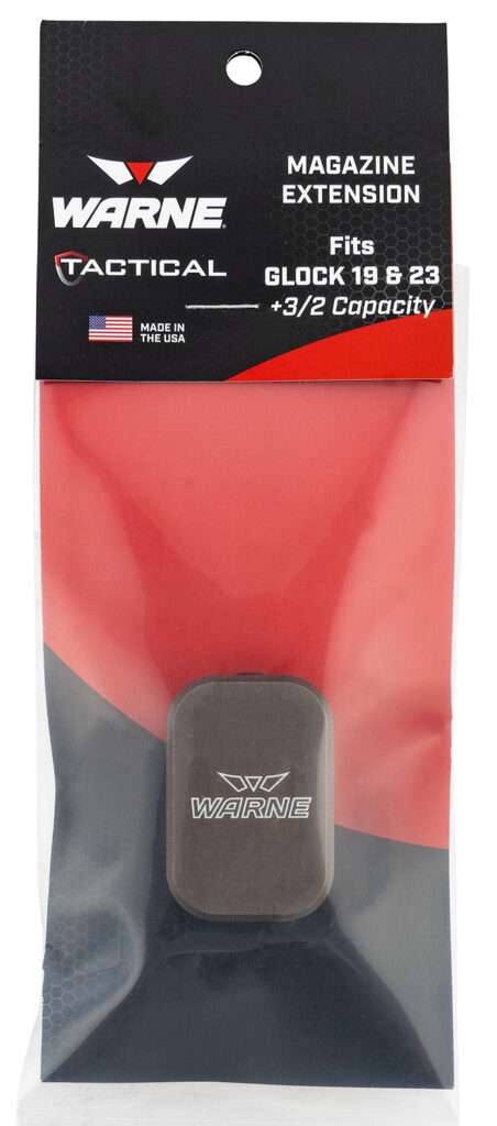 Warne Magazine Extension Glock 19 9mm 2 Round Flat Dark Earth Accessory