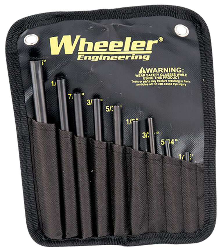 Wheeler Engineering Roll Pin Punch Set Starter Set 9 Pieces