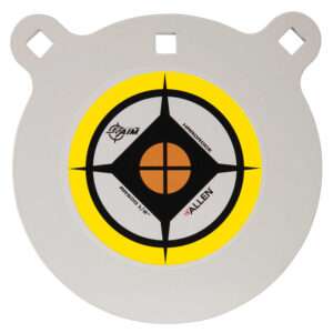 EZ-Aim Hardrock 8 Inch Black White Yellow AR500 Steel Gong Hanging Target