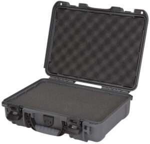 Nanuk 910 Waterproof Graphite Hard Case with Foam Padding and Airline Approved