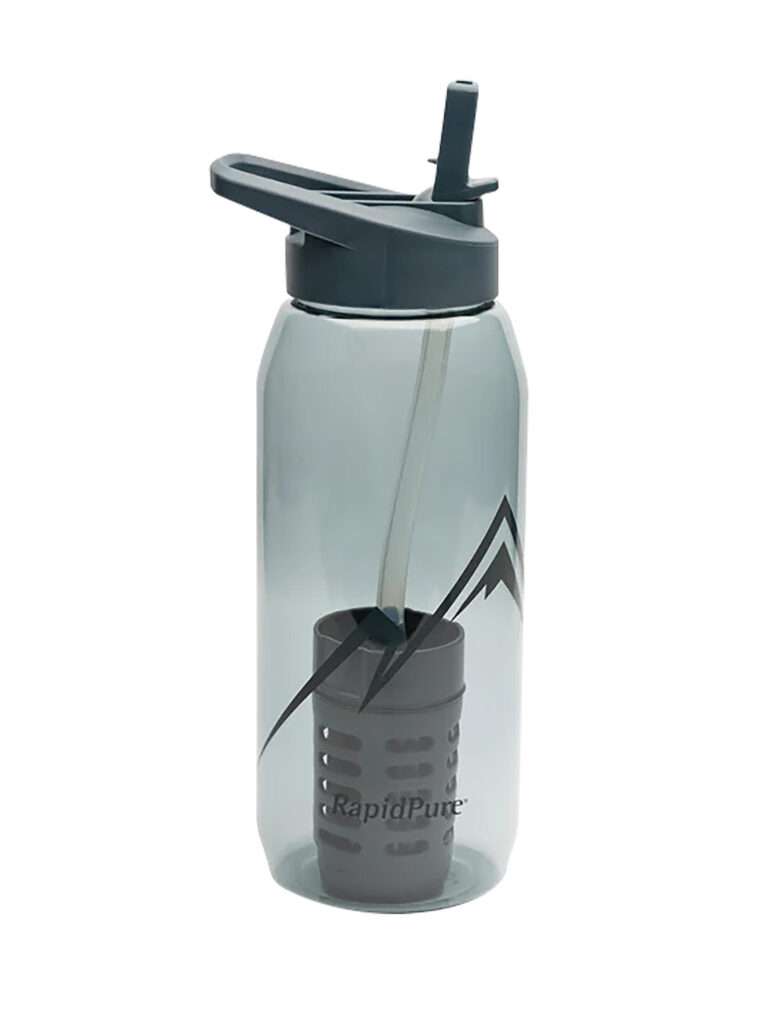 RapidPure Water Purifier with Plastic Bottle and Ultralight Straw Accessory