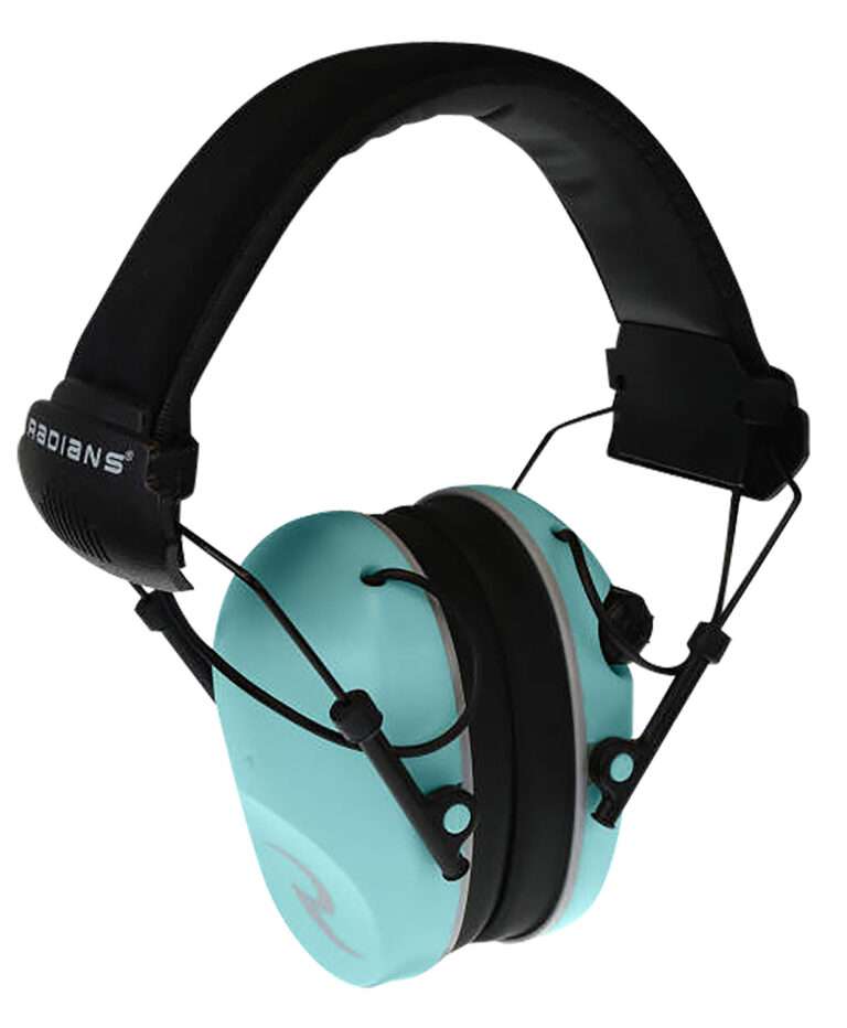 Radians R3200 Dual Microphone Electronic Earmuff 23 dB Over the Head Aqua Blue Accessory