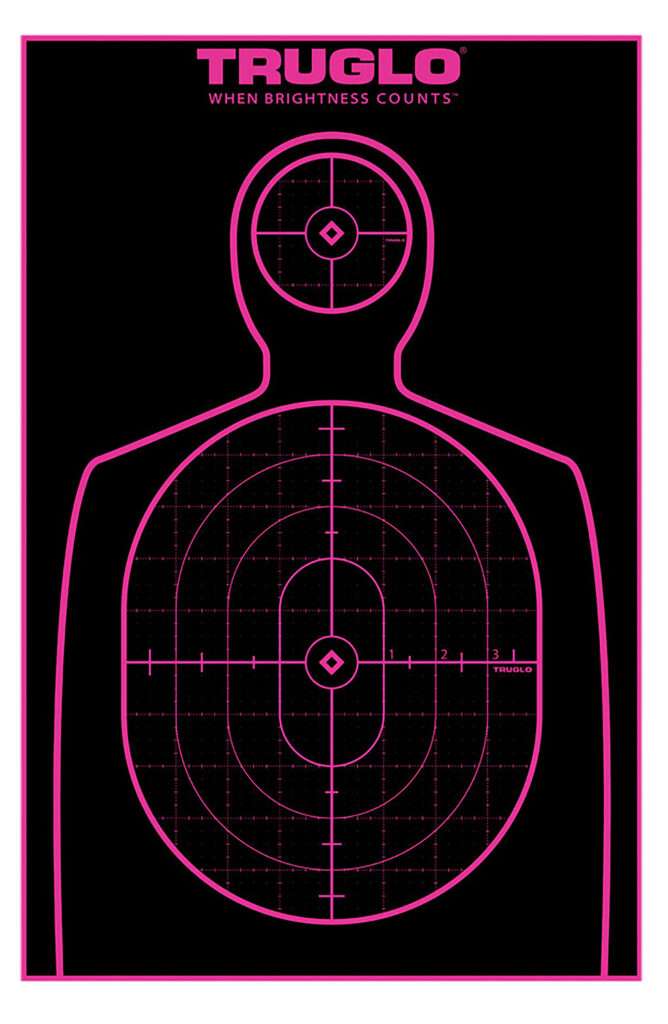 Truglo Tru-See Handgun Target Self-Adhesive 12 by 18 Inch Silhouette 12 Pack Accessory