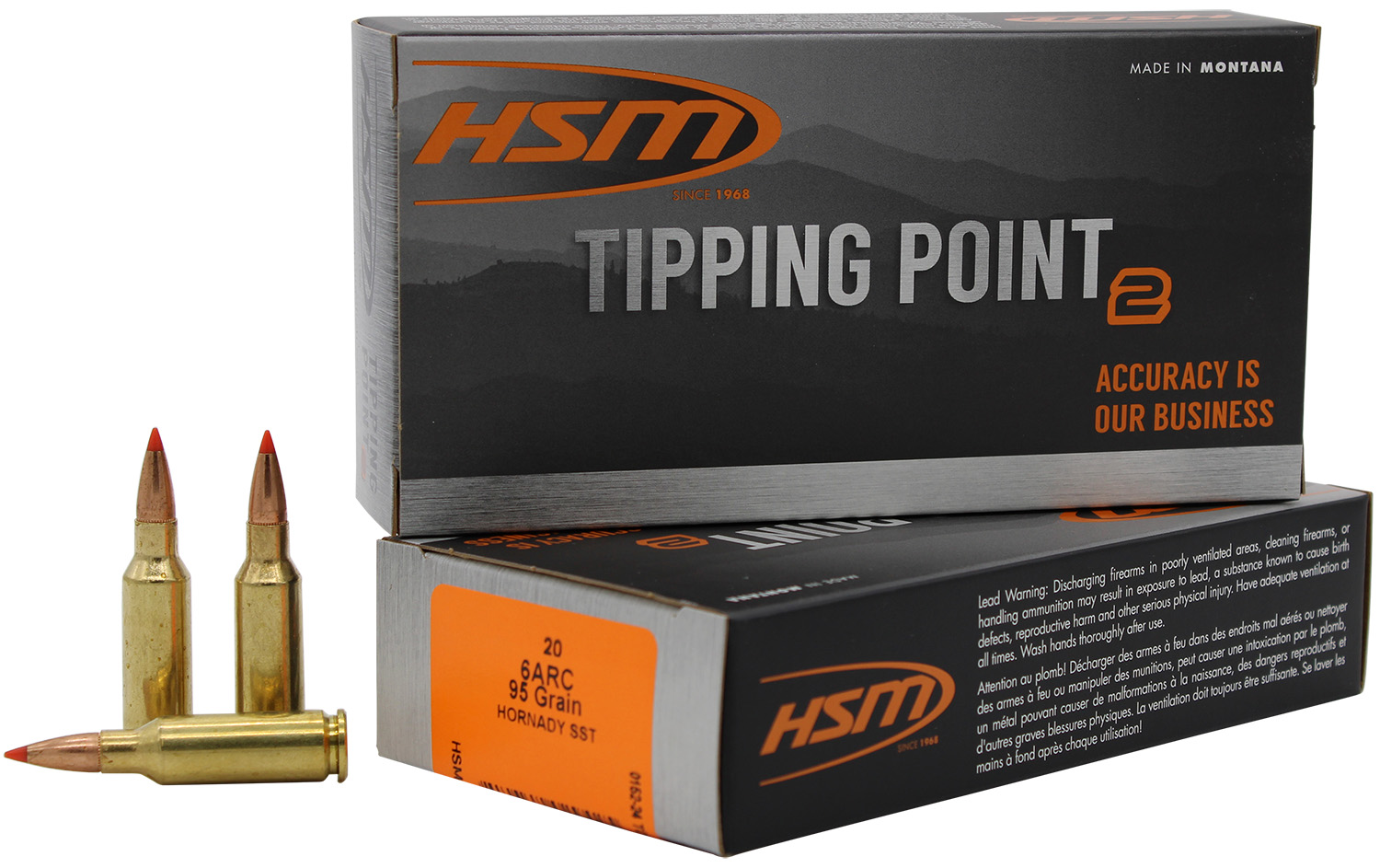 HSM Tipping Point Super Shock Tip 6mm ARC 95 Grain Ammunition 1 HSM Tipping Point Super Shock Tip 6mm ARC 95 Grain Ammunition