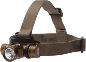 Browning Blackout Elite Burnt Bronze Headlamp 860 Lumens White LED Green