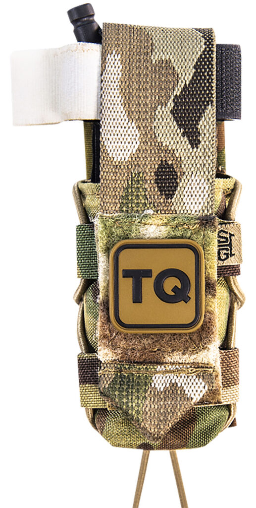High Speed Gear 11TQ00MC TACO Tourniquet Pouch, Multi-Cam Nylon with Velcro Closure, Fits MOLLE, Compatible with Most Windlass-Style Tourniquets, Includes TQ Patch