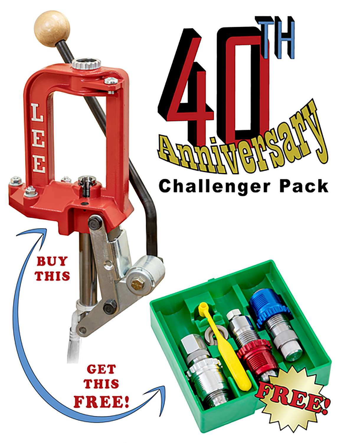 Lee Precision Challenger Press 40th Anniversary Breech Lock 45 ACP Reloading Tool 1 Lee Precision Challenger Press 40th Anniversary Breech Lock 45 ACP Reloading Tool