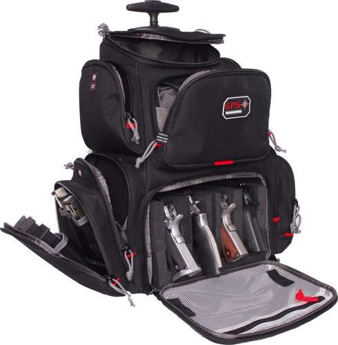 GPS Rolling Handgunner Range Bag Backpack Black