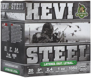 Hevishot Hevi-Steel Waterfowl 20 Gauge 3 Inch 2/4 Shot 25 Round Ammunition