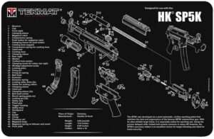 TekMat Heckler and Koch SP5K 17 Inch Black Cleaning Mat
