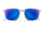 Wiley X AC6ALF09 Alfa  M/L Blue Mirror Lens Polycarbonate Gloss Clear Crystal Frame Frame