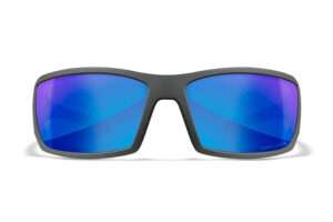 Wiley X Twisted Matte Gray Frame Blue Mirror Lens Polycarbonate Eyewear Accessory