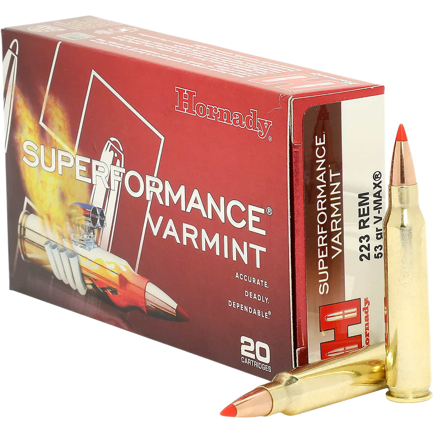 Hornady Superformance 223 WSSM 55 Grain V-Max Rifle Ammunition 1 Hornady Superformance 223 WSSM 55 Grain V-Max Rifle Ammunition