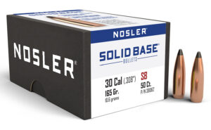 Nosler 30 Caliber 165 Grain Soft Point Reloading Bullet 50 Count