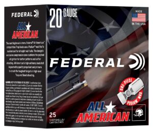 Federal All American 20 Gauge 2.5 Inch 7/8oz Number 7.5 Shot 25 Round Ammunition