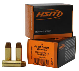 HSM 44 Magnum Subsonic 280 Grain Hard Cast Ammunition