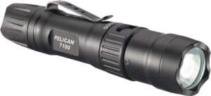 Pelican 7100 Tactical Flashlight Black Anodized White LED