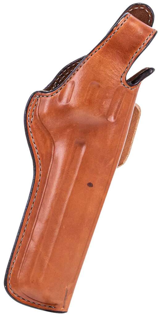 Bianchi 10237 5BHL Thumbsnap OWB Belt Loop Holster Tan Leather Right Hand
