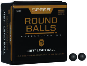 Speer 45 Caliber 143 Grain Lead Ball Reloading Ammunition 100 Count