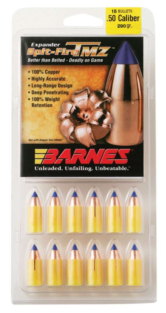Barnes Spit-Fire TMZ 50 Caliber 290 Grain Polymer Tip Muzzleloader Ammunition