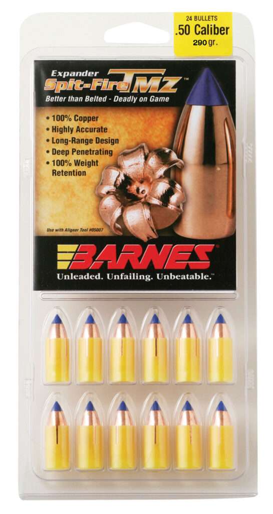 Barnes Spitfire TMZ Muzzleloader 50 Caliber 290 Grain Polymer Tip Ammunition
