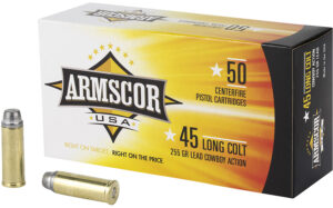 Armscor 45 Colt 255 Grain Lead Flat Nose Ammunition