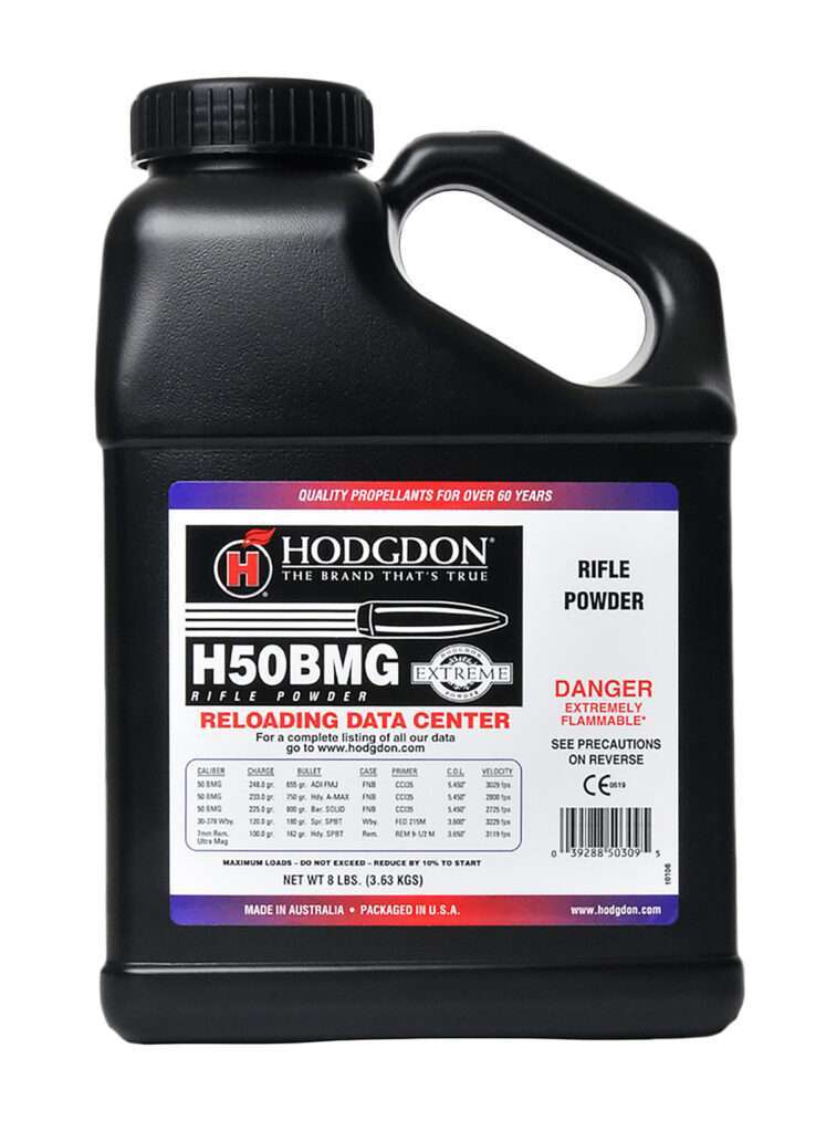Hodgdon Extreme H50BMG 50 Browning Machine Gun Rifle Powder 8 Pound