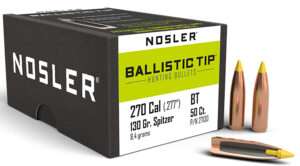 Nosler Ballistic Tip 270 Caliber 130 Grain Rifle Ammunition