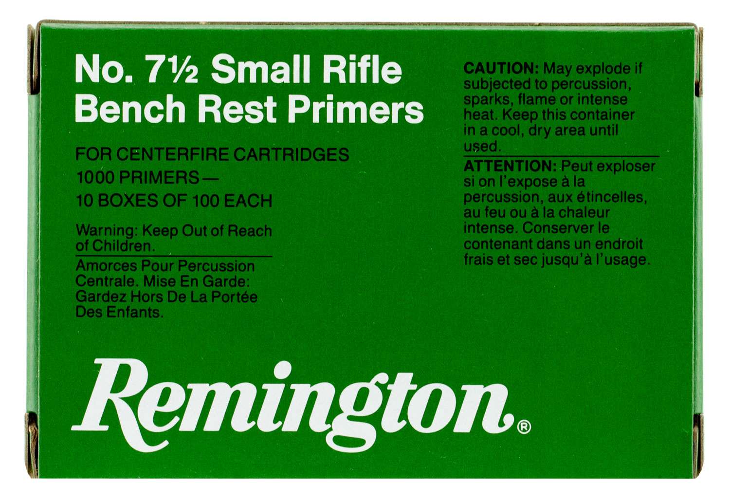 Remington Small Benchrest Rifle Centerfire Primer 100 Count 1 Remington Small Benchrest Rifle Centerfire Primer 100 Count
