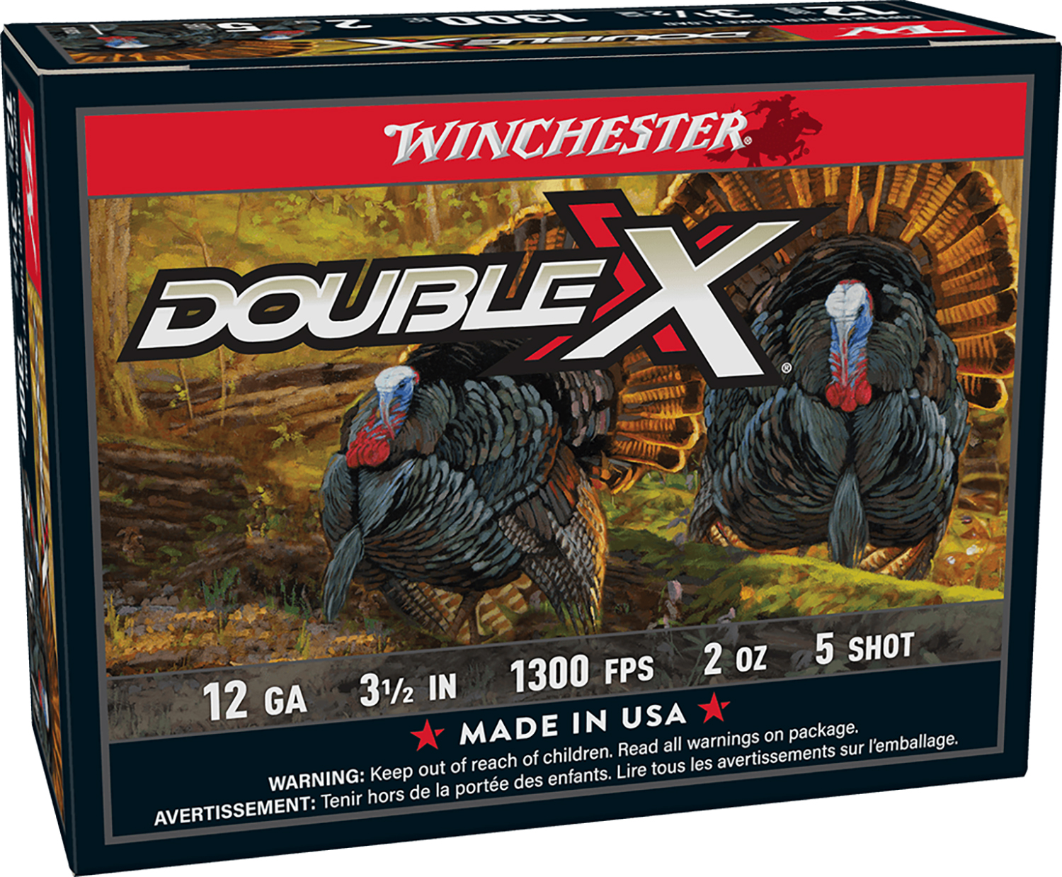 Winchester Double X 12 Gauge 3.5 Inch Shotgun Ammunition 1 Winchester Double X 12 Gauge 3.5 Inch 2oz Number 5 10 Round Shotgun Ammunition