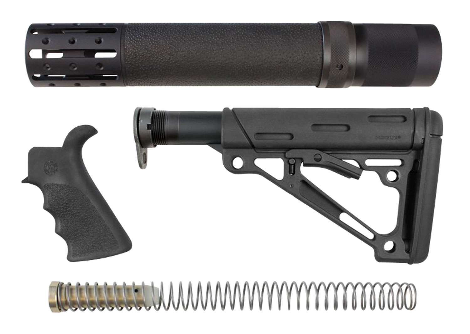 Hogue OverMolded Stock Kit Black Synthetic AR-15 Furniture Accessory 1 Hogue OverMolded Stock Kit Black Synthetic AR-15 Furniture Accessory