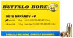 Buffalo Bore Ammunition 34A20 Personal Defense Strictly Business 9x18Makarov +P 95gr Jacket Hollow Point 20 Per Box/12 Case