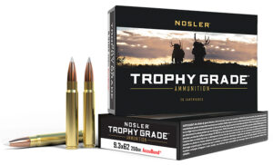 Nosler Trophy Grade 9.3x62 Mauser 250 Grain AccuBond Rifle Ammunition