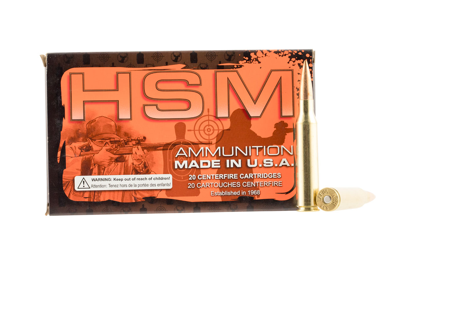 HSM Match 338 Lapua Mag 250gr Sierra MatchKing BTHP 1 HSM 338LAP2N68 Match 338 Lapua Mag 250 gr Sierra MatchKing BTHP 20 Per Box/ 20 Case