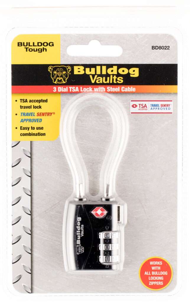 Bulldog Combination Cable Lock TSA Locking Bracket Accessory