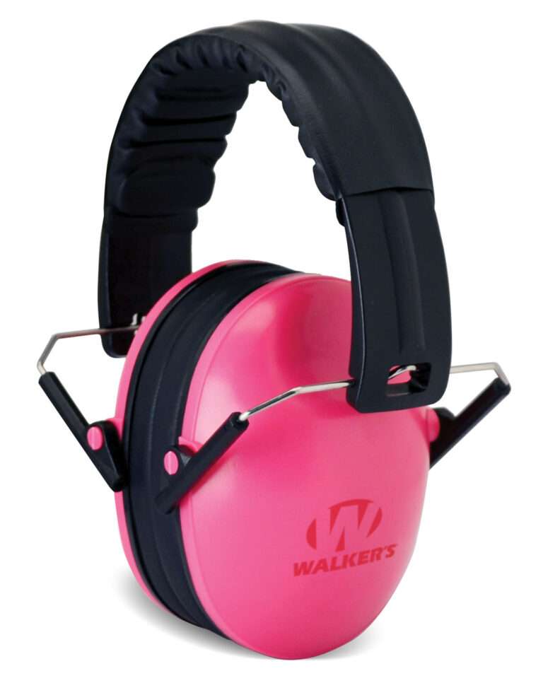 Walkers Youth Passive Over the Head Ear Muffs 23dB Pink Black