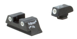 Trijicon 600777 Bright & Tough Night Sights Green/Tritium White Outline Front Sight-Green/Tritium White Outline Rear Sight Glock 42/43 Small Frame