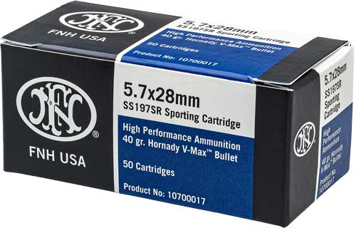 FN America 5.7x28mm 40 Grain V-Max Ammunition 50 Round