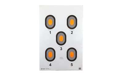 Action Target Bulls-Eye Orange Center 5 Inch Target 100 Pack