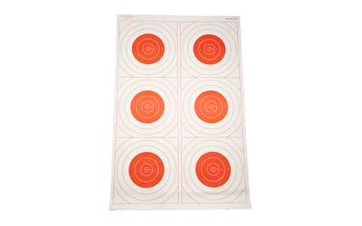 Action Target Six Bull's-Eye Military Training Target Red 100 Pack