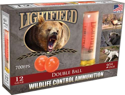 Lightfield 12 Gauge 2-3/4 Inch Rubber Ball Shotgun Ammunition 5 Round