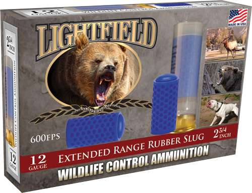 Lightfield 12 Gauge 2-3/4 Inch X-Range Rubber Slug Ammunition 5 Round