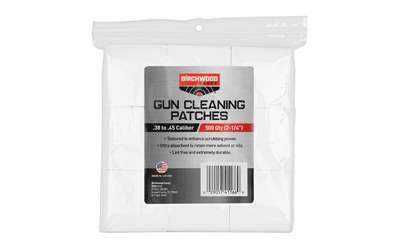 Birchwood Casey 2-1/4 Inch 9mm to 45 ACP Caliber Cleaning Patches 500 Pack