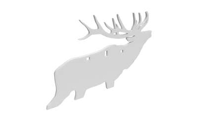 Birchwood Casey AR500 3/8 Inch Silhouette Elk White Target