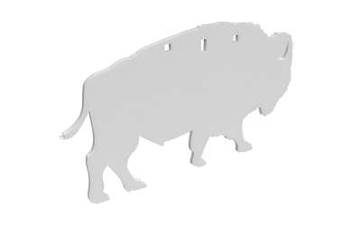 Birchwood Casey AR500 3/8 Inch Silhouette Bison White Shooting Target