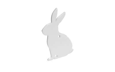 Birchwood Casey AR500 3/8 Inch Silhouette Rabbit White Target Accessory