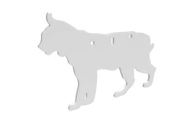 Birchwood Casey AR500 3/8 Inch Silhouette Bobcat White Target