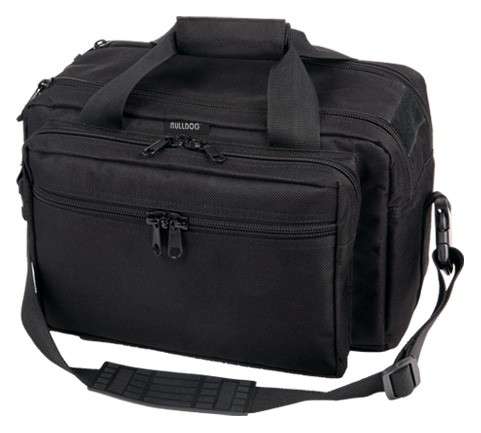 Bulldog Deluxe 20.8 Inch Black Range Bag with Pistol Rug