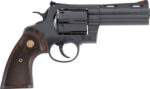 COLT ANACONDA 44MAG 4" 6RD - BLUED MEDALLION WOOD GRIPS